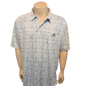 Adidas Jaquard Golf Polo Geometric Men's 2XL